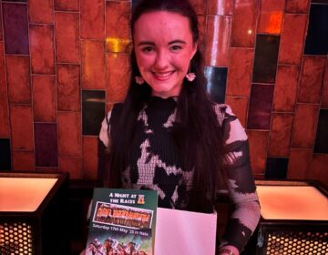 Amy Boyle receives the prize for the selling the most horses - 23!!